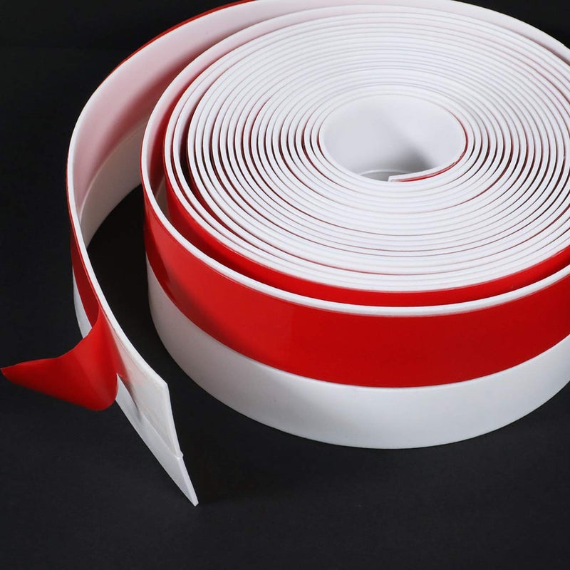 TORRAMI Silicone Door Sweep Draft Stopper 2 inch Width 20 Feet Length,Seal Insulation for Door Under Bottom, Gap, Side, Glass Shower Door, Sliding Door,White - Image 3